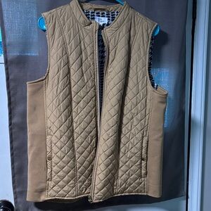 Kim Rogers Tan Quilted Vest